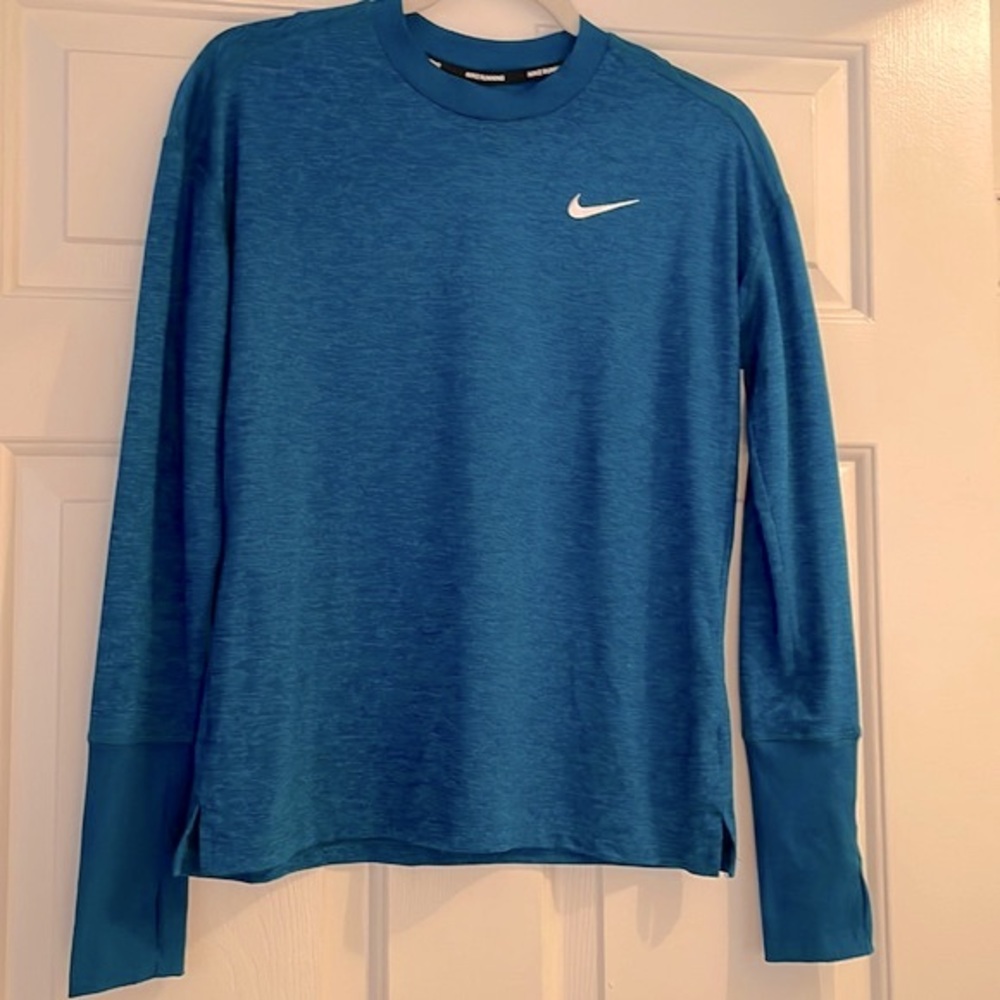 EUC Nike Women’s Dri-Fit Running Long Sleeve Turquoise Shirt - Size Small
